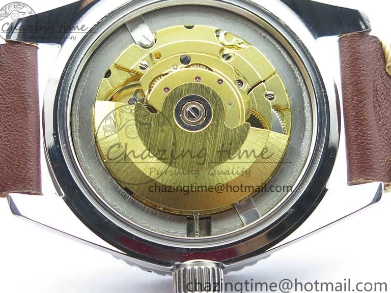 0225 Vintage Seamaster 300 No Date SS B12 Black Dial On Brown Leather Strap A2836 (Free Nylon Strap) Comfortable 7912